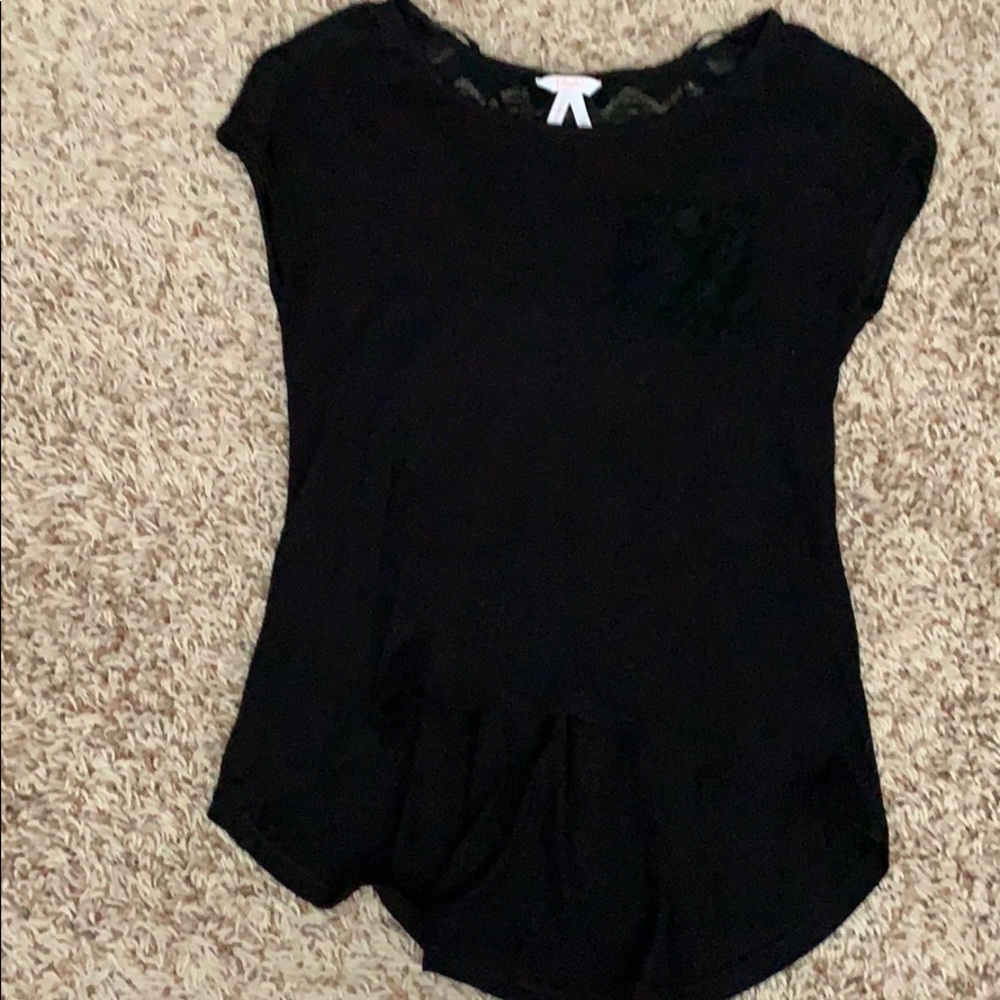 Black lace blouse